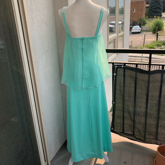 Vintage 70s green maxi dress XS - Picture 2 of 4